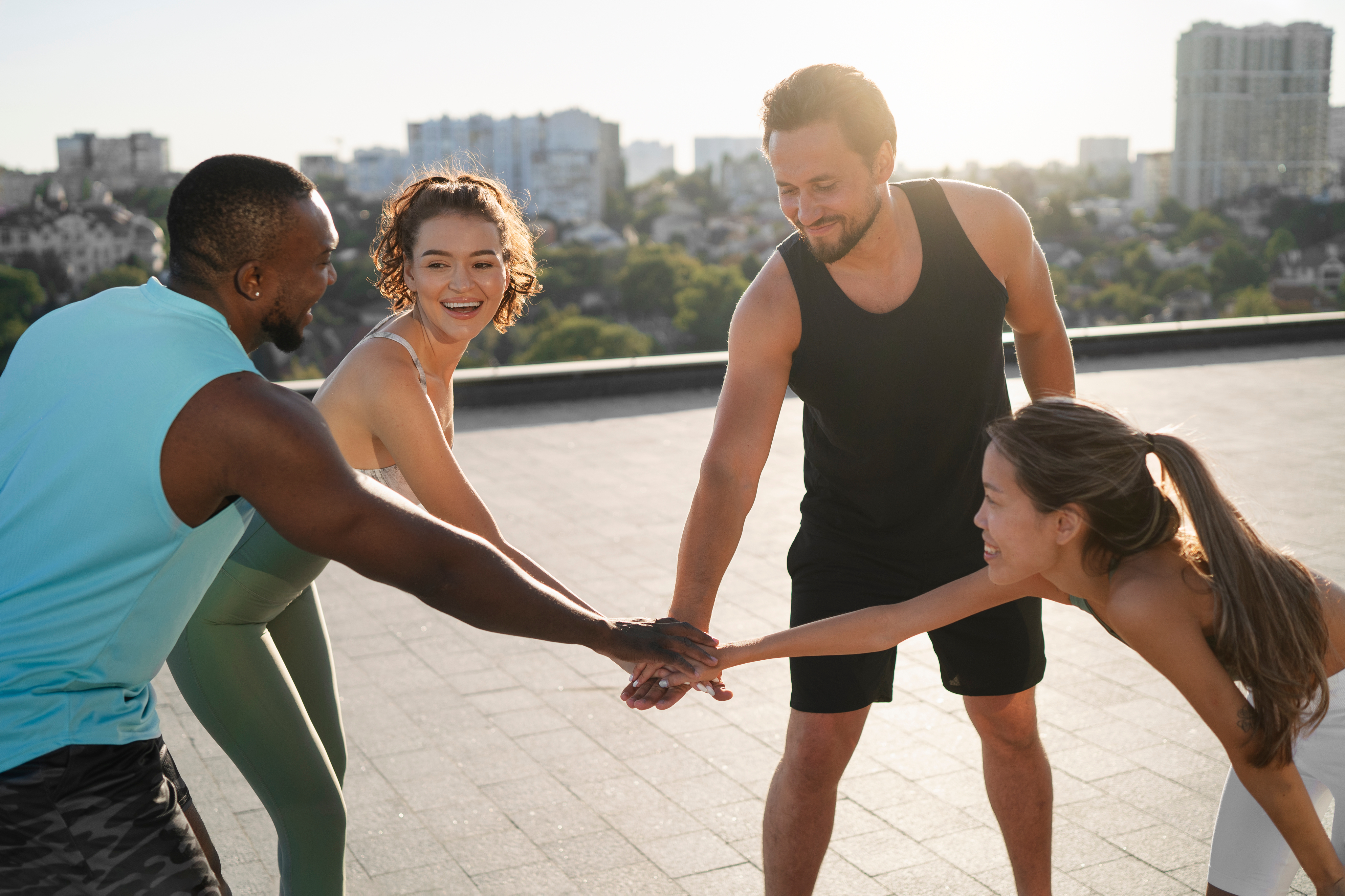 People training together
